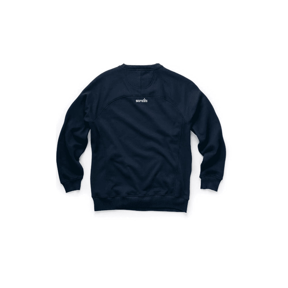 Scruffs Mens Trade Work Sweatshirt / Jumper - Pockets - S-XXL - Blue/Navy