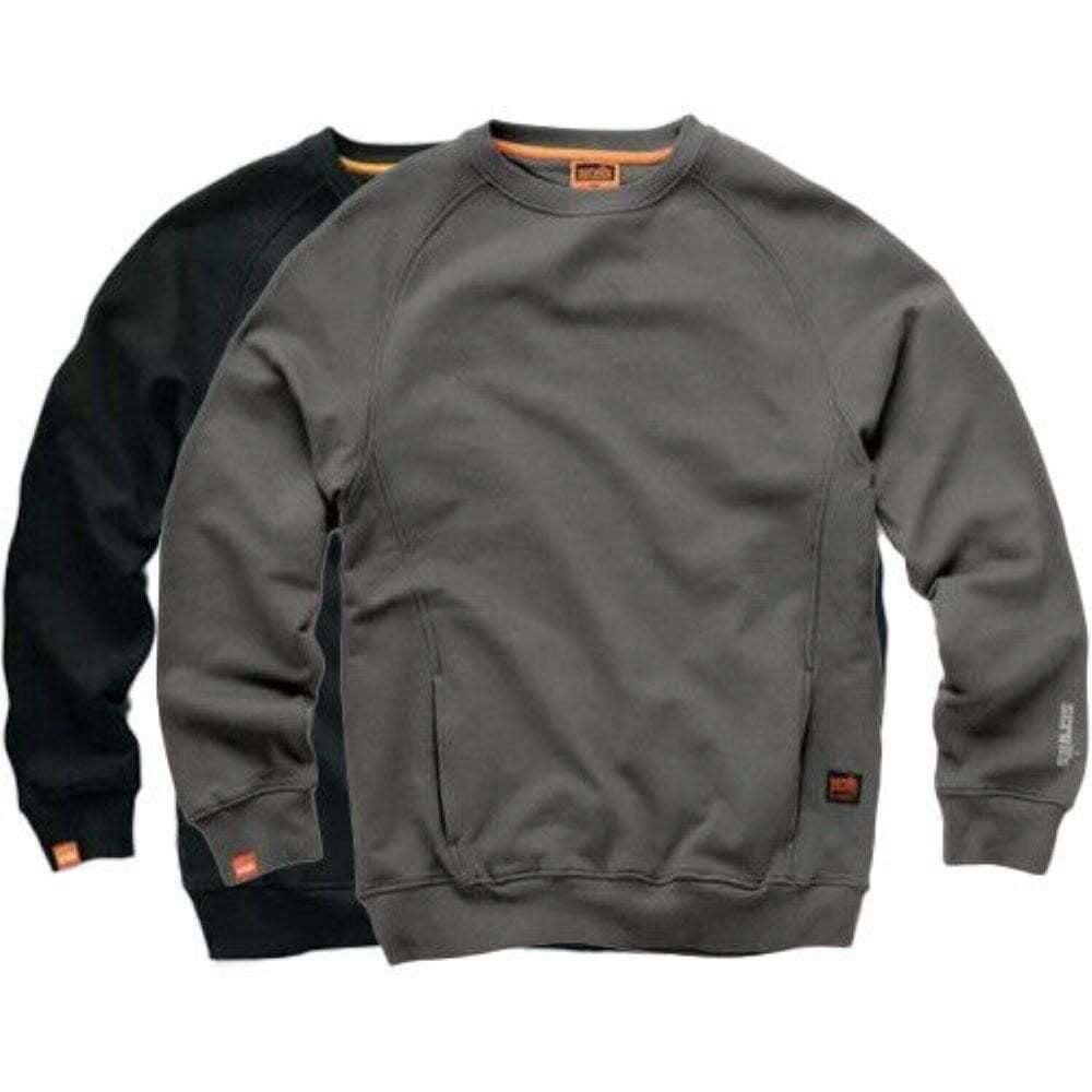 Scruffs Mens Trade Work Sweatshirt / Jumper - Pockets - S-XXL - Blue/Navy