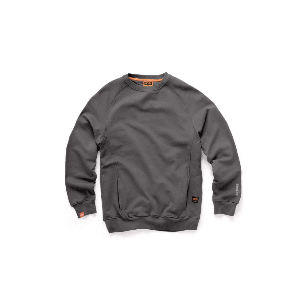 Scruffs Mens Trade Work Sweatshirt / Jumper - Pockets - S-XXL - Blue/Navy