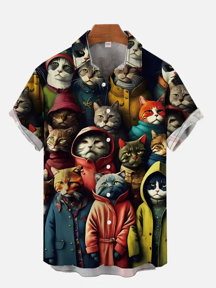 Hawaiian Cat Shirt voor Heren