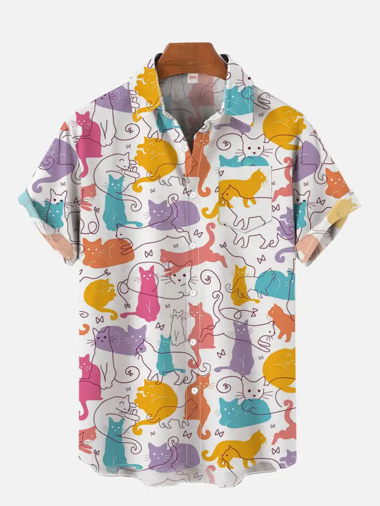 Hawaiian Cat Shirt voor Heren