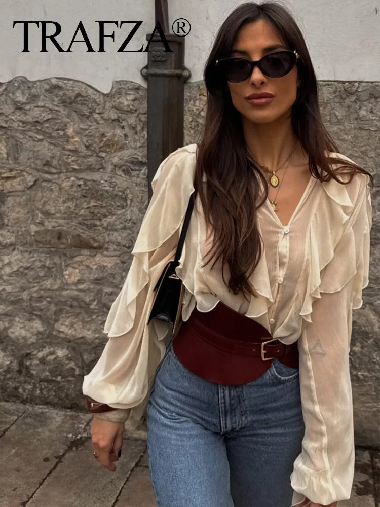 Elegante Ruchesblouse