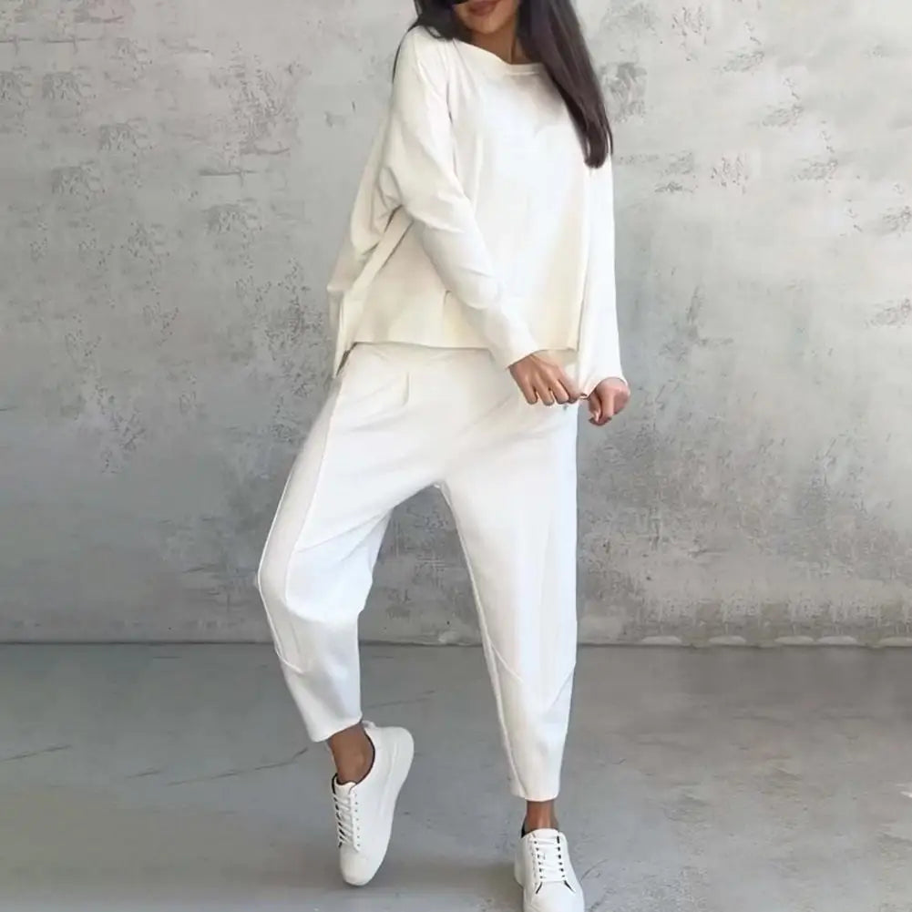 Dames Set met Lange Mouwen T-Shirt en Broek