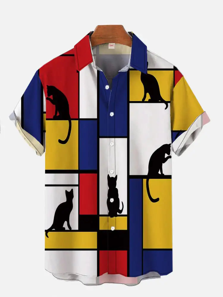 Hawaiian Cat Shirt voor Heren