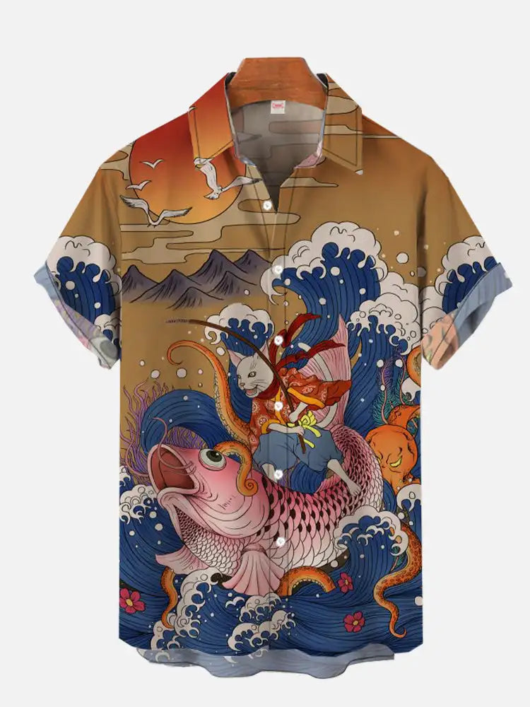 Hawaiian Cat Shirt voor Heren