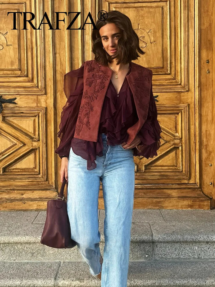 Elegante Ruchesblouse