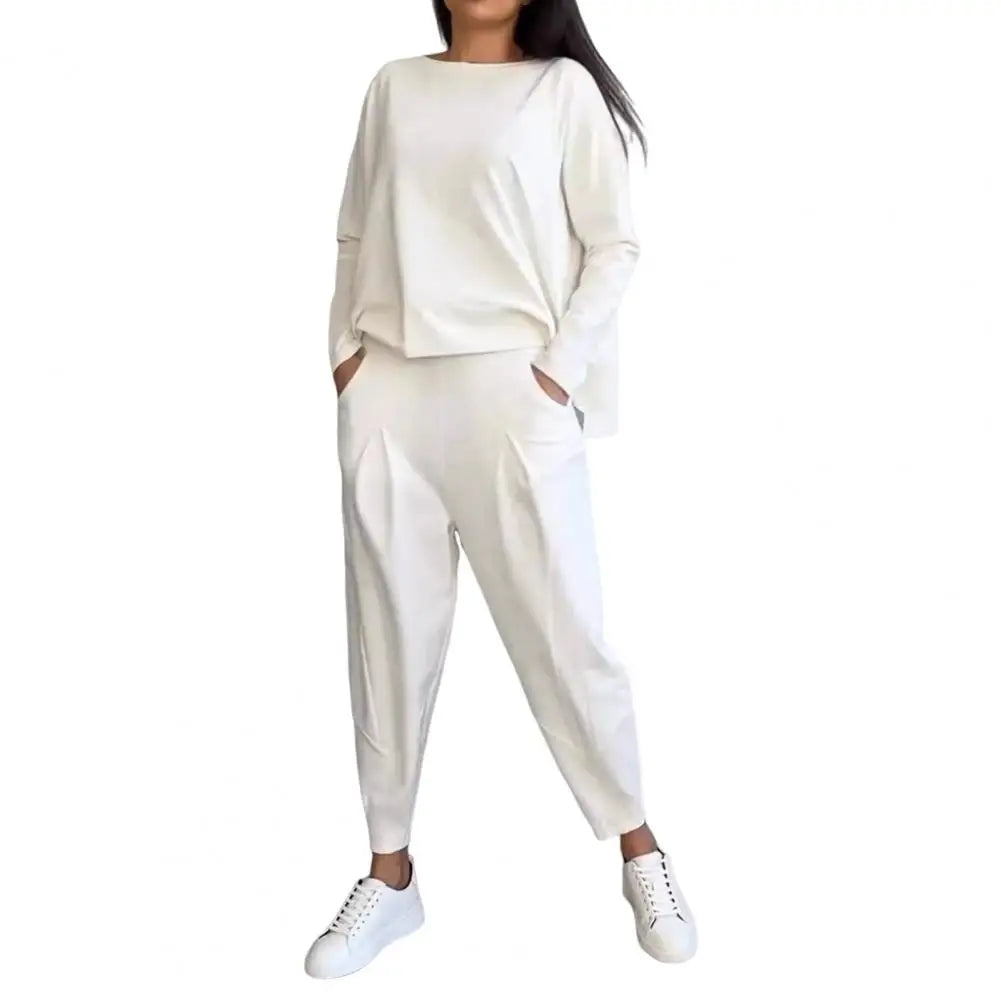 Dames Set met Lange Mouwen T-Shirt en Broek