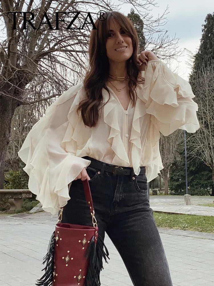 Elegante Ruchesblouse