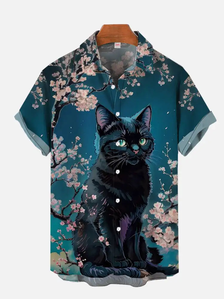 Hawaiian Cat Shirt voor Heren