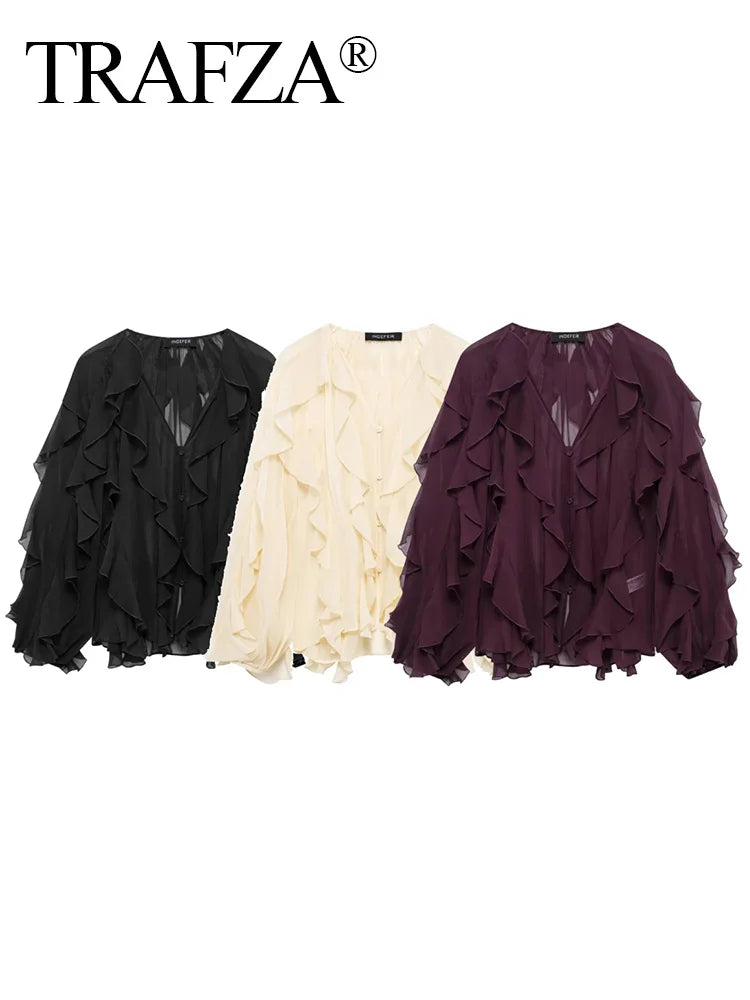 Elegante Ruchesblouse