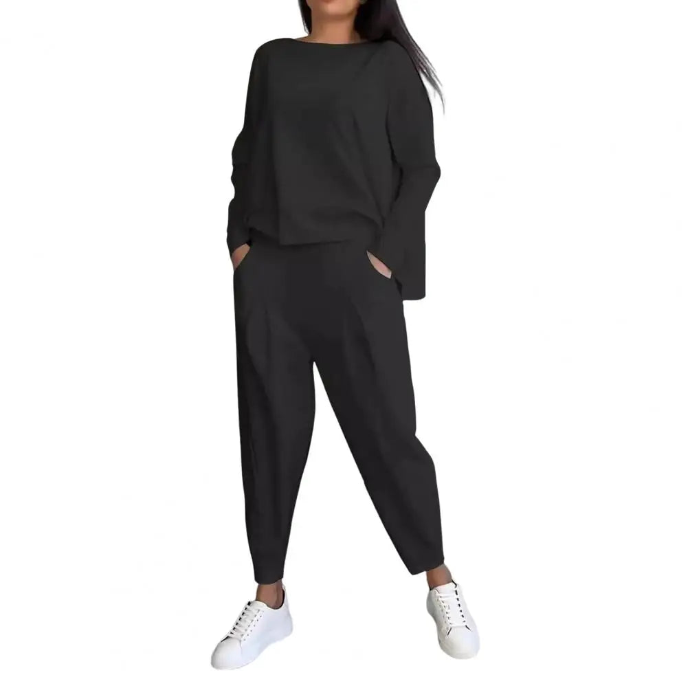 Dames Set met Lange Mouwen T-Shirt en Broek
