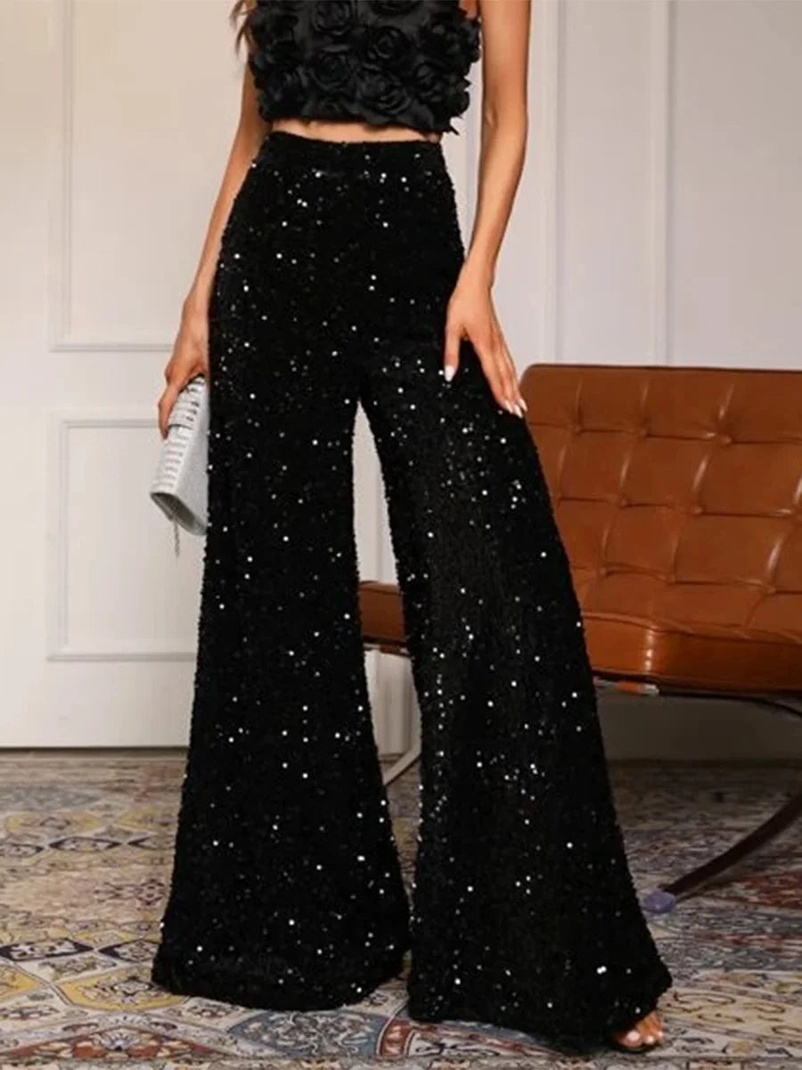 Dames Streetwear Paillettenbroek