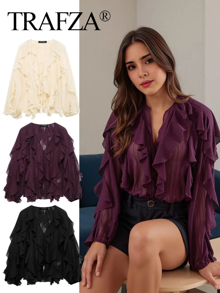 Elegante Ruchesblouse