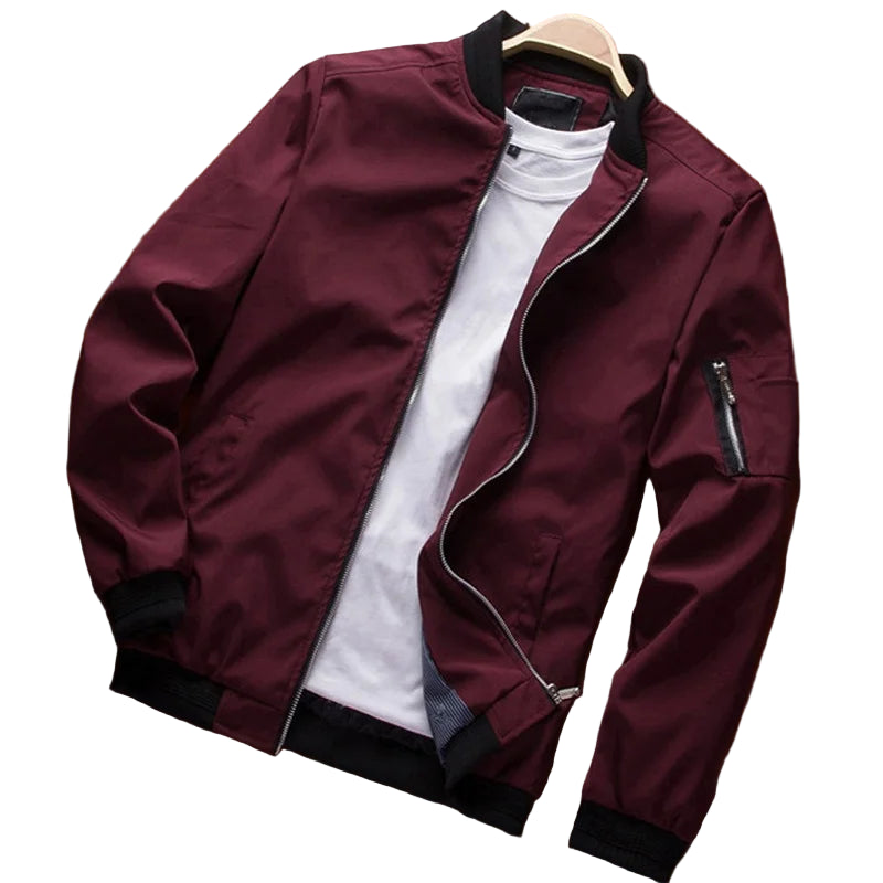 Men Bomber Jacket Thin Slim Long Sleeve Baseball Jackets Mens Windbreaker Zipper Windbreaker Jacket Male Outwear Brand Clothing