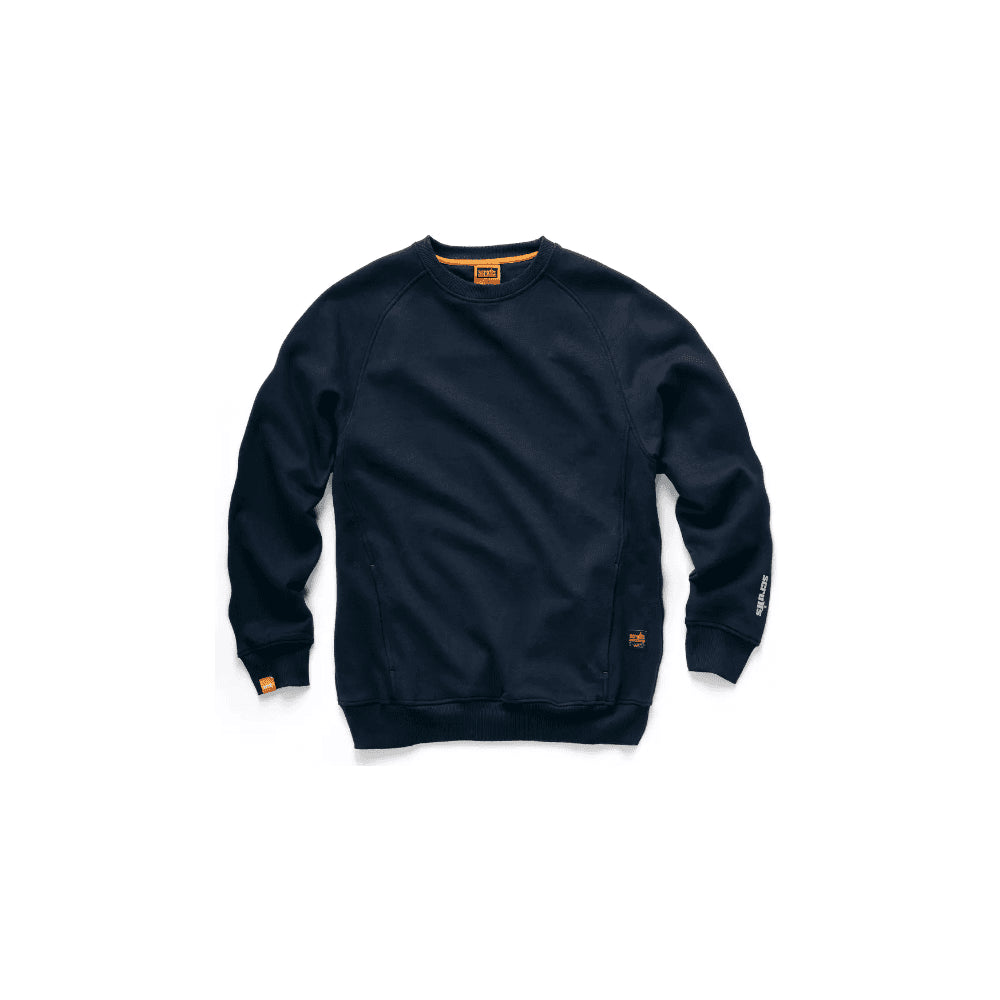 Scruffs Mens Trade Work Sweatshirt / Jumper - Pockets - S-XXL - Blue/Navy